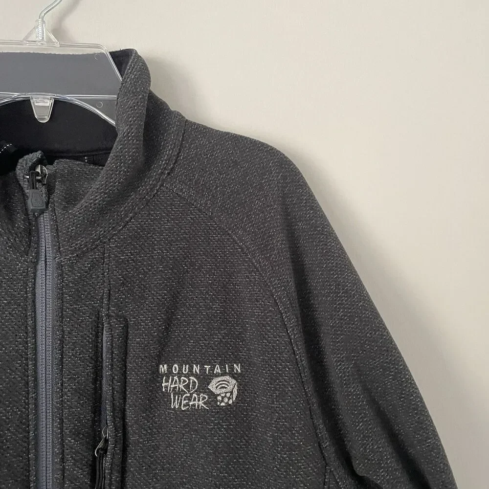 Mountain Hardwear Men’s Size M Gray Toasty Tweed Fleece Full Zip Jacket